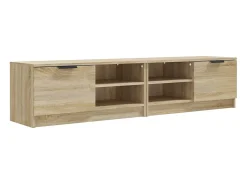 2 pzas Muebles TV madera contrachapada roble 80x35x36,5 cm YOE26863
