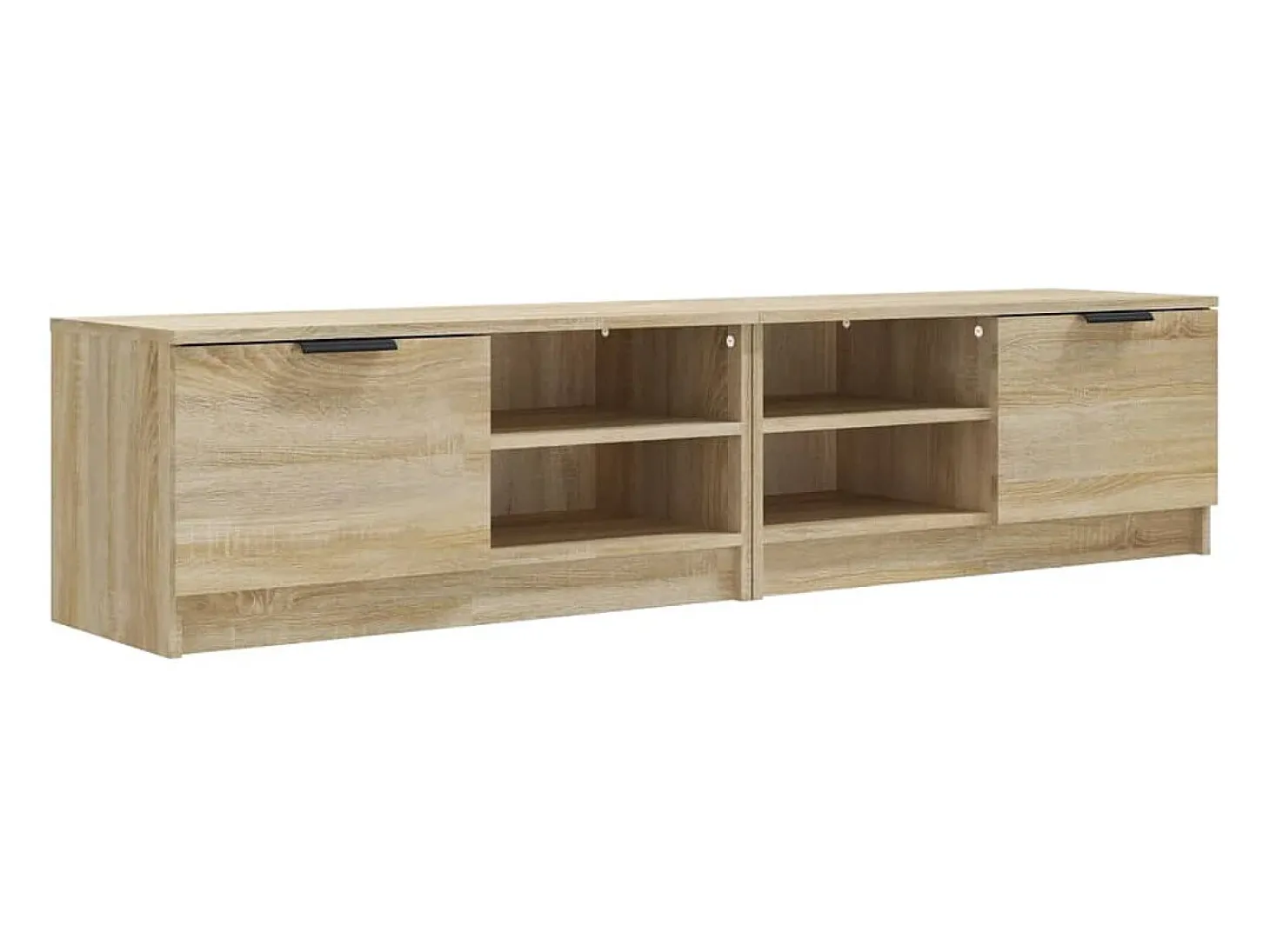2 pzas Muebles TV madera contrachapada roble 80x35x36,5 cm YOE26863