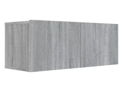 7 pzas Muebles TV madera contrachapada gris Sonoma YOE78606