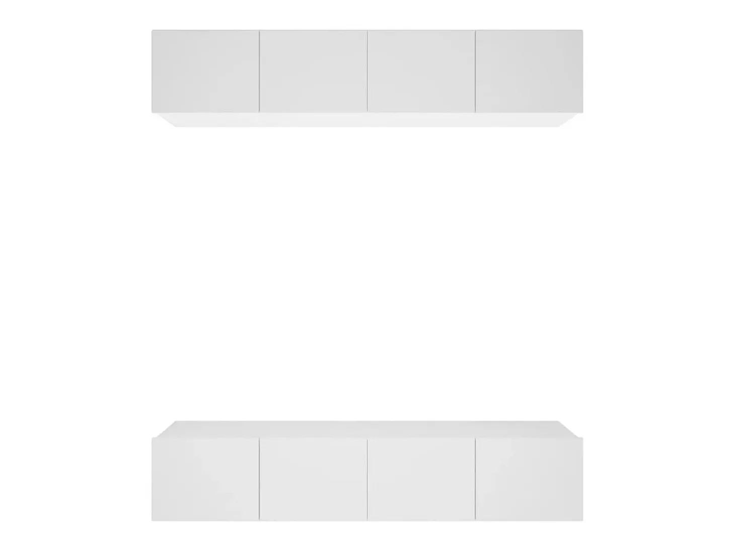 4 uds Muebles TV madera contrachapada blanco 80x30x30 cm YOE16635