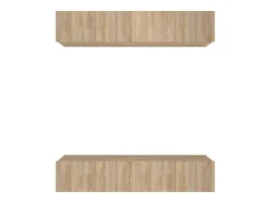 4 uds Muebles TV madera contrachapada roble Sonoma 80x30x30 cm YOE64950