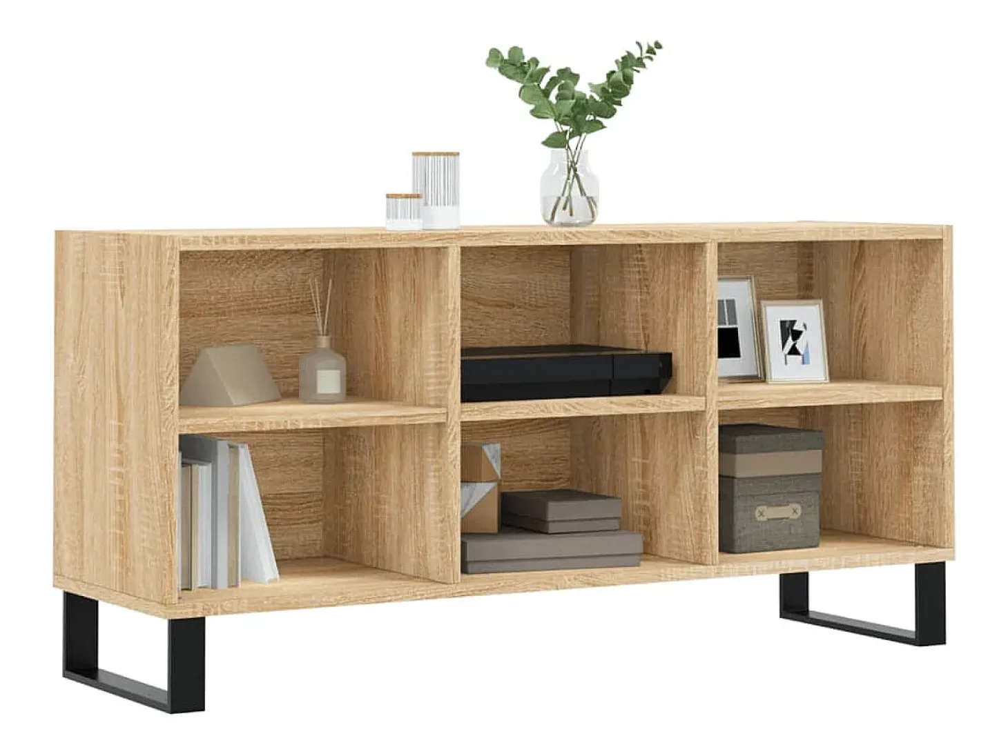 Adolfo Mueble de TV madera de ingeniería roble Sonoma 103,5x30x50 cm