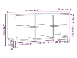 Adolfo Mueble de TV madera de ingeniería blanco 103,5x30x50 cm