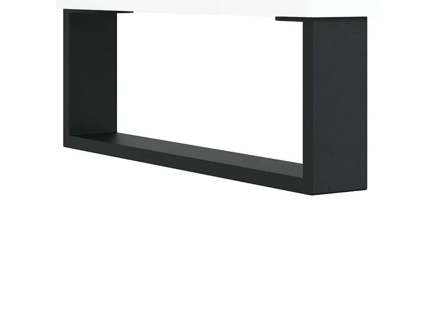 Adolfo Mueble de TV madera de ingeniería blanco brillo 103,5x30x50 cm