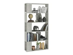 Adrik Estantería madera contrachapada gris hormigón 80x24x159cm