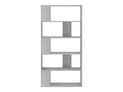 Adrik Estantería madera contrachapada gris hormigón 80x24x159cm
