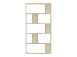 Adrik Estantería madera contrachapada color roble Sonoma 80x24x159 cm