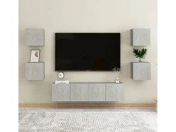 Ahakista Mueble de salón de pared gris hormigón 30,5x30x30 cm