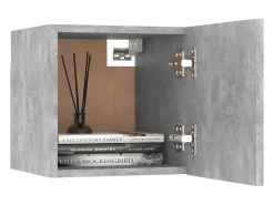 Ahakista Mueble de salón de pared gris hormigón 30,5x30x30 cm