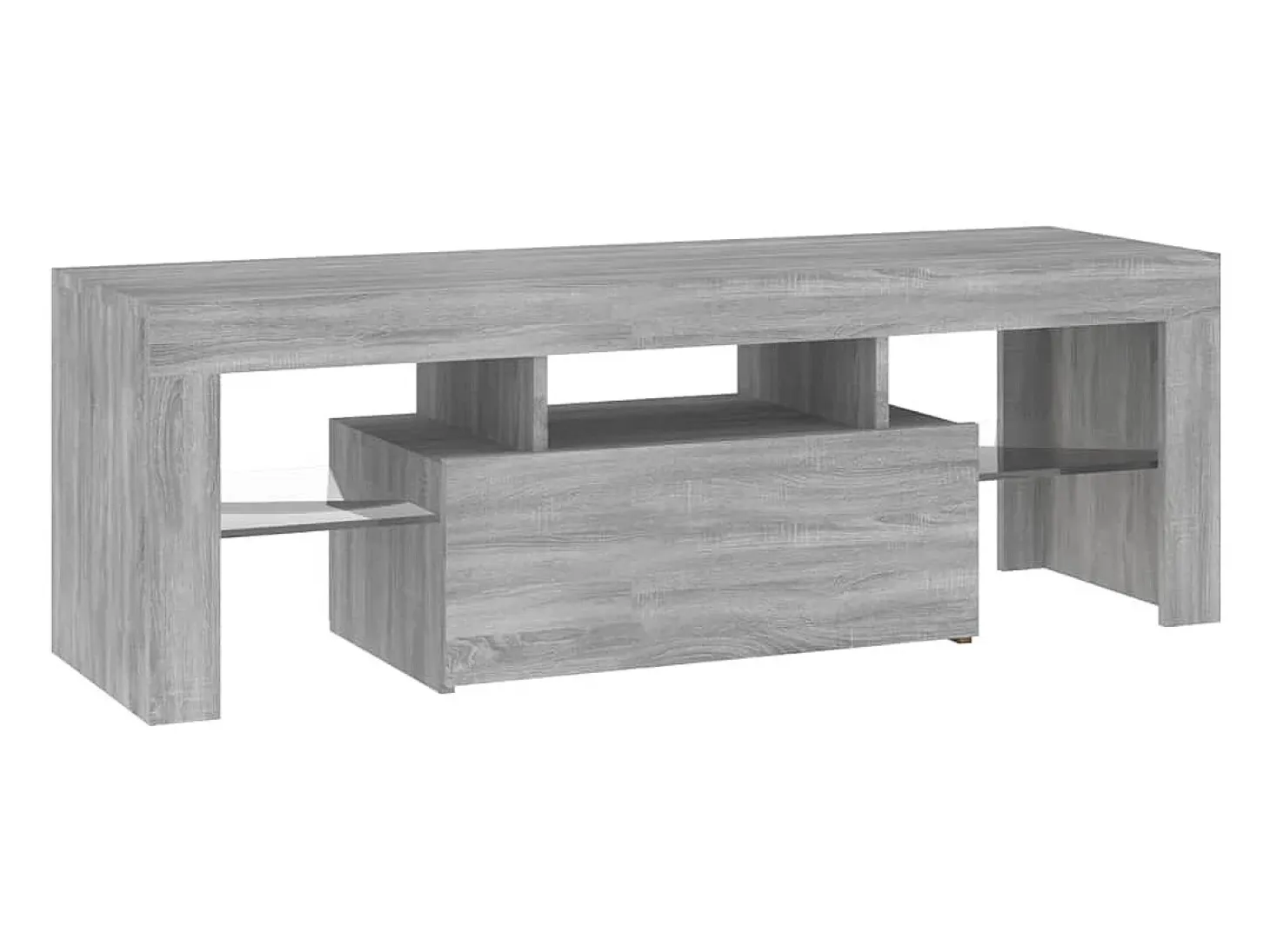 Aiden Mueble de TV con luces LED gris Sonoma 120x35x40 cm