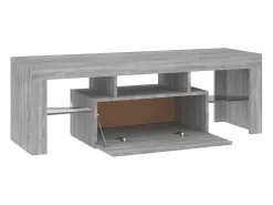 Aiden Mueble de TV con luces LED gris Sonoma 120x35x40 cm