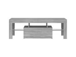 Aiden Mueble de TV con luces LED gris Sonoma 120x35x40 cm