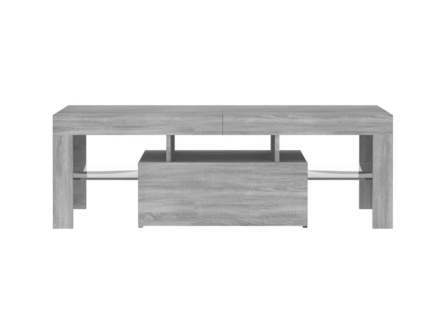 Aiden Mueble de TV con luces LED gris Sonoma 120x35x40 cm