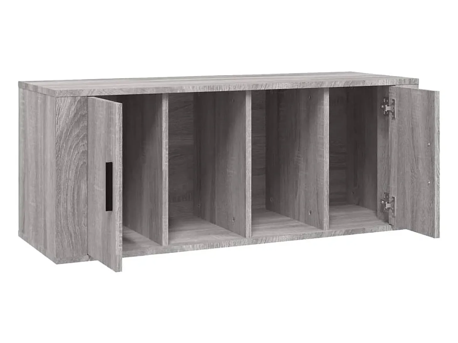 Alfinn Mueble de TV madera contrachapada gris Sonoma 100x35x40 cm