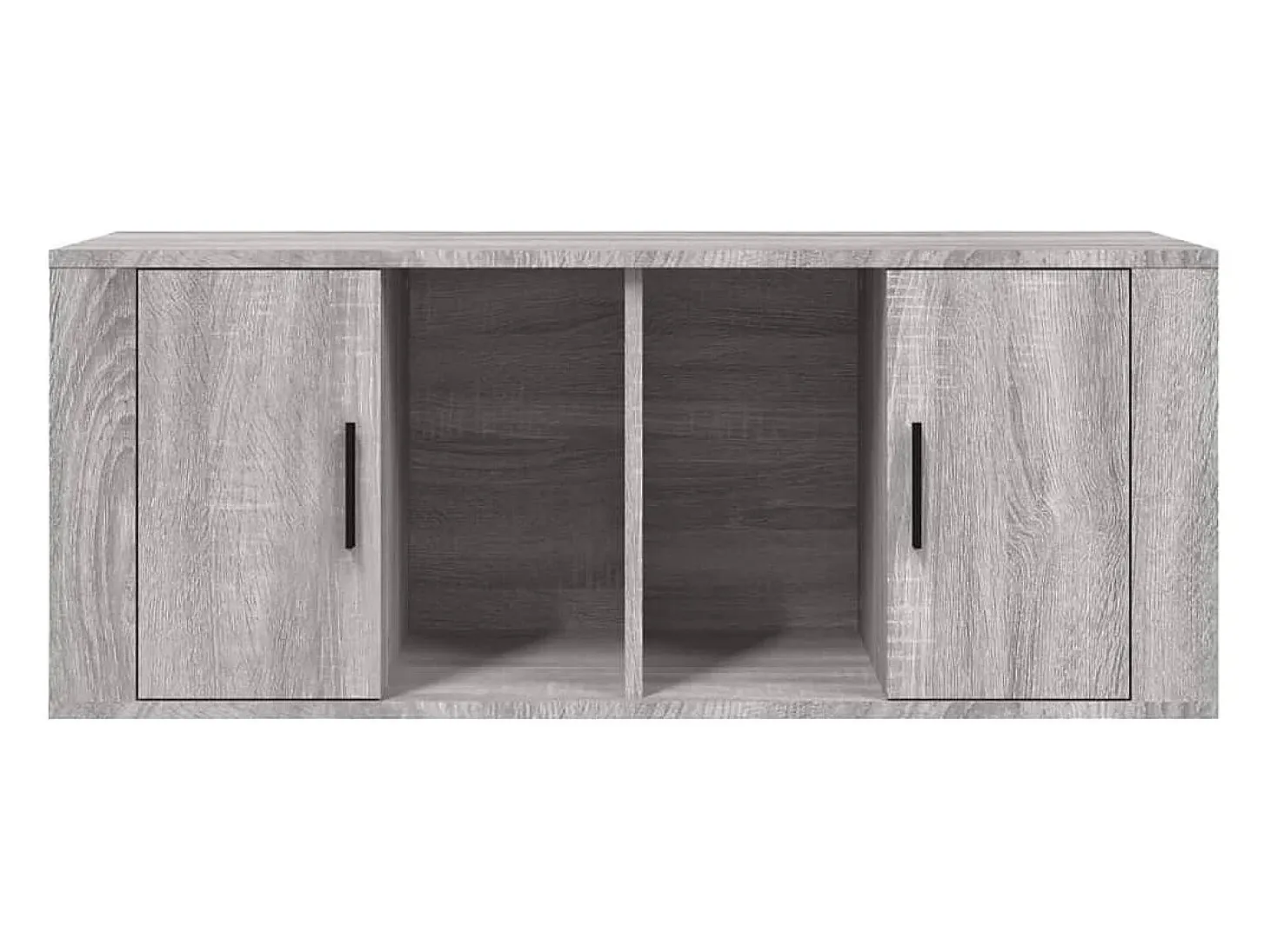 Alfinn Mueble de TV madera contrachapada gris Sonoma 100x35x40 cm