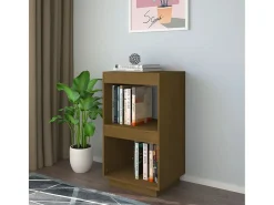 Alisha Estantería de madera maciza de pino marrón miel 40x35x71 cm