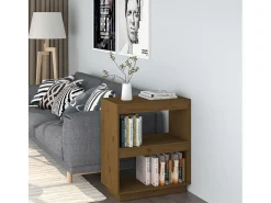 Alisha Estantería madera maciza de pino marrón miel 60x35x71 cm