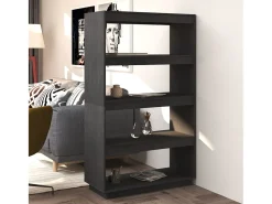 Alisha Estantería/divisor de espacios madera pino gris 80x35x135 cm