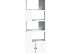 Allentown Estantería de madera de ingeniería blanca 70x36x189 cm