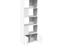 Allentown Estantería de madera de ingeniería blanca 70x36x189 cm