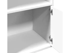 Allentown Estantería de madera de ingeniería blanca 100x36x189 cm