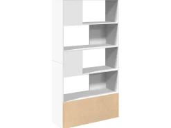 Allentown Estantería de madera de ingeniería blanca 100x36x189 cm