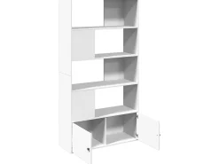 Allentown Estantería de madera de ingeniería blanca 100x36x189 cm
