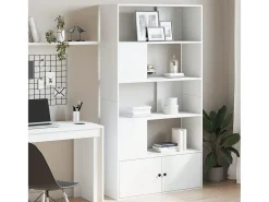 Allentown Estantería de madera de ingeniería blanca 100x36x189 cm