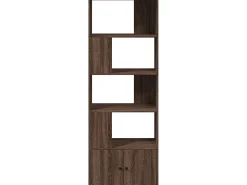 Allentown Estantería madera de ingeniería marrón roble 70x36x189 cm