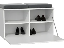 ALMORA - Zapatero - 85x45x35 - zapatero recibidor - 4 cajones + cojines