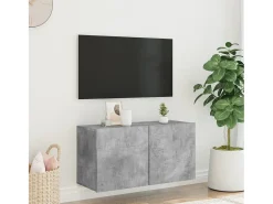 American Canyon Mueble para TV de pared gris hormigón 80x30x41 cm