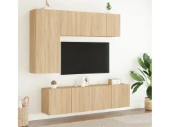American Canyon Muebles para TV de pared 2 unidades roble Sonoma 60x30x41 cm