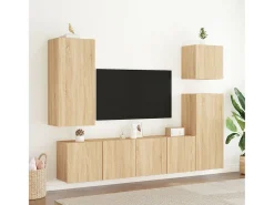 American Canyon Muebles para TV de pared 2 unidades roble Sonoma 80x30x41 cm
