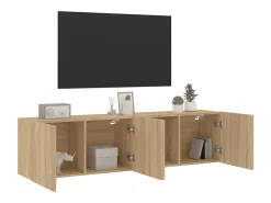 American Canyon Muebles para TV de pared 2 unidades roble Sonoma 80x30x41 cm