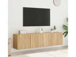 American Canyon Muebles para TV de pared 2 unidades roble Sonoma 80x30x41 cm