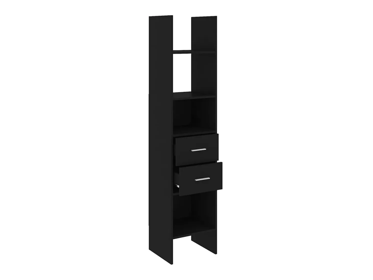 Ammon Estantería de madera contrachapada negro 40x35x180 cm