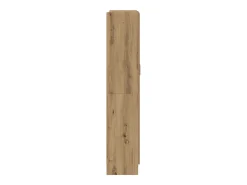 Aparador alto en madera de roble labrada artesanalmente 82,5x30,5x150 cm