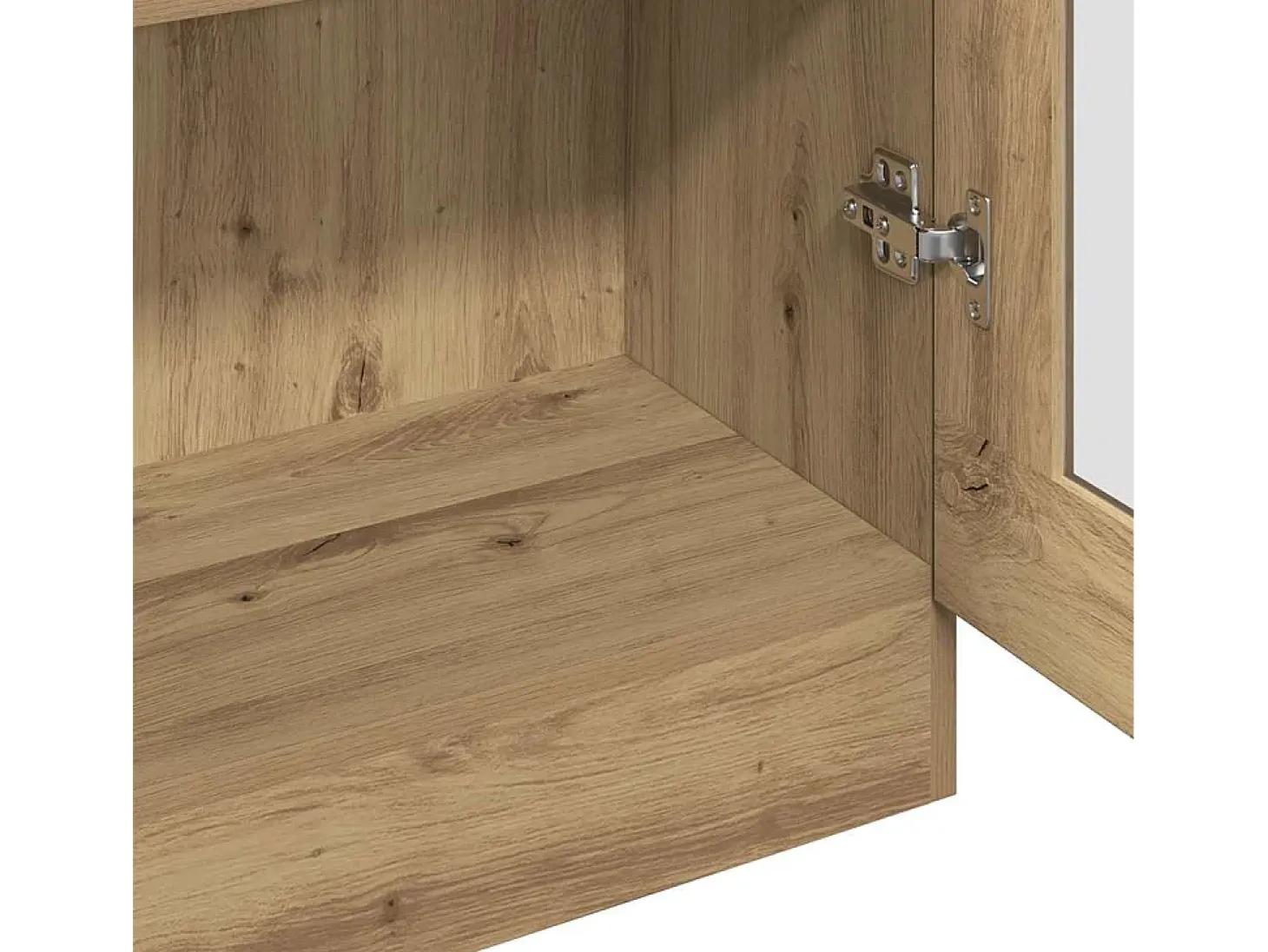 Aparador alto en madera de roble labrada artesanalmente 82,5x30,5x150 cm