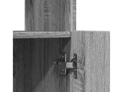 Aparador alto madera de ingeniería gris Sonoma 63x33x180 cm
