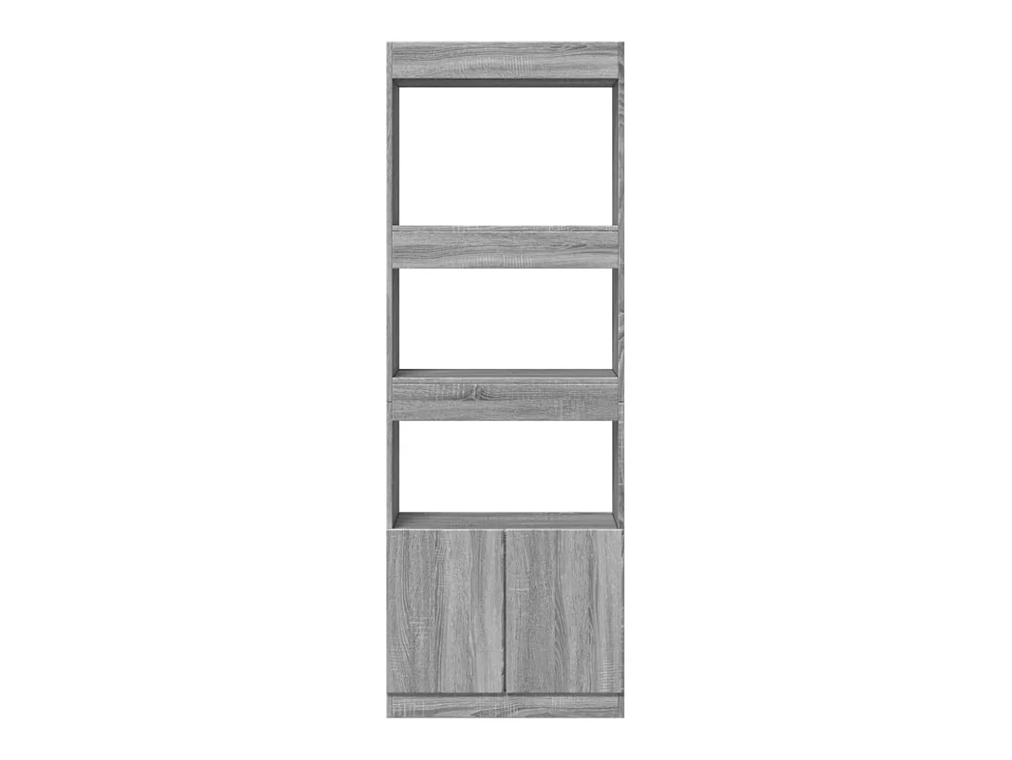 Aparador alto madera de ingeniería gris Sonoma 63x33x180 cm