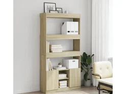 Aparador alto madera de ingeniería roble Sonoma 92x33x180 cm