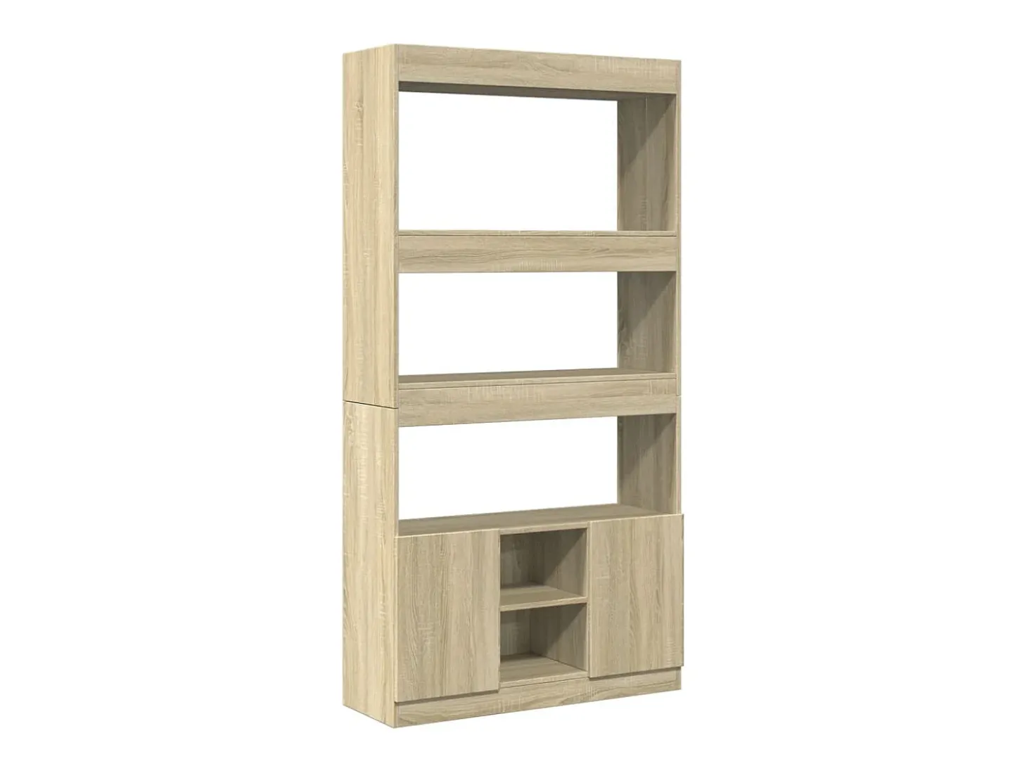 Aparador alto madera de ingeniería roble Sonoma 92x33x180 cm