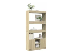 Aparador alto madera de ingeniería roble Sonoma 92x33x180 cm