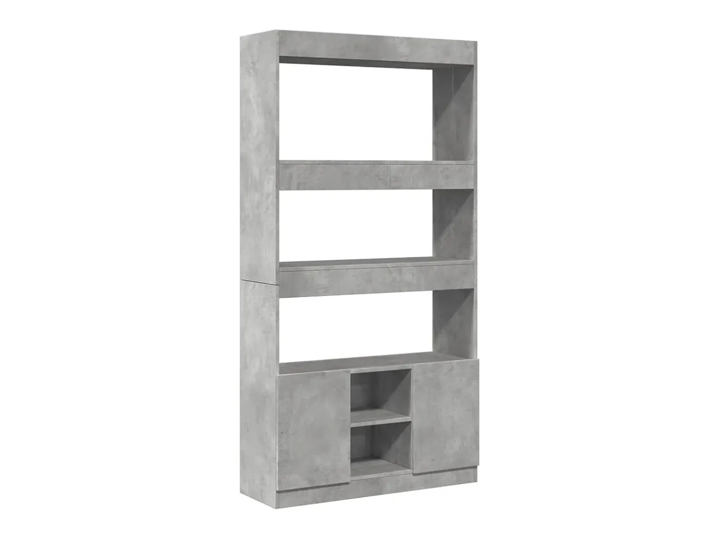 Aparador alto madera de ingeniería gris hormigón 92x33x180 cm