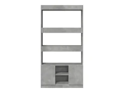 Aparador alto madera de ingeniería gris hormigón 92x33x180 cm