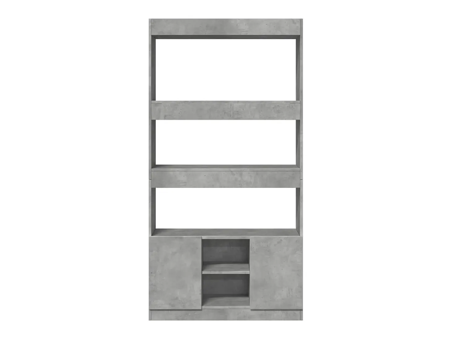 Aparador alto madera de ingeniería gris hormigón 92x33x180 cm