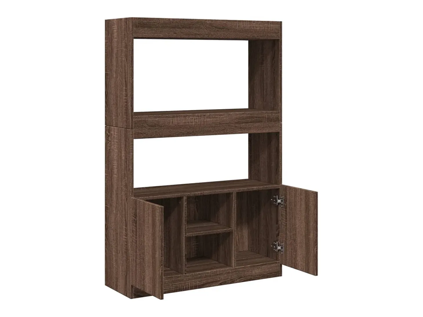 Aparador alto madera de ingeniería roble marrón 92x33x140 cm