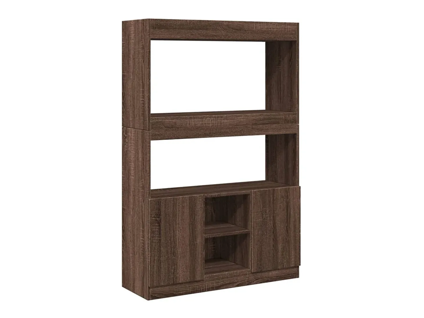 Aparador alto madera de ingeniería roble marrón 92x33x140 cm
