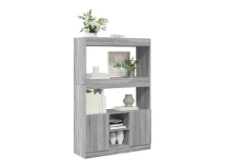 Aparador alto madera de ingeniería gris Sonoma 92x33x140 cm