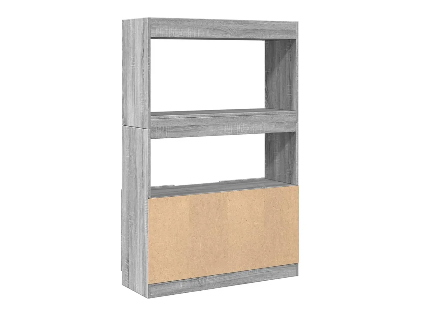 Aparador alto madera de ingeniería gris Sonoma 92x33x140 cm